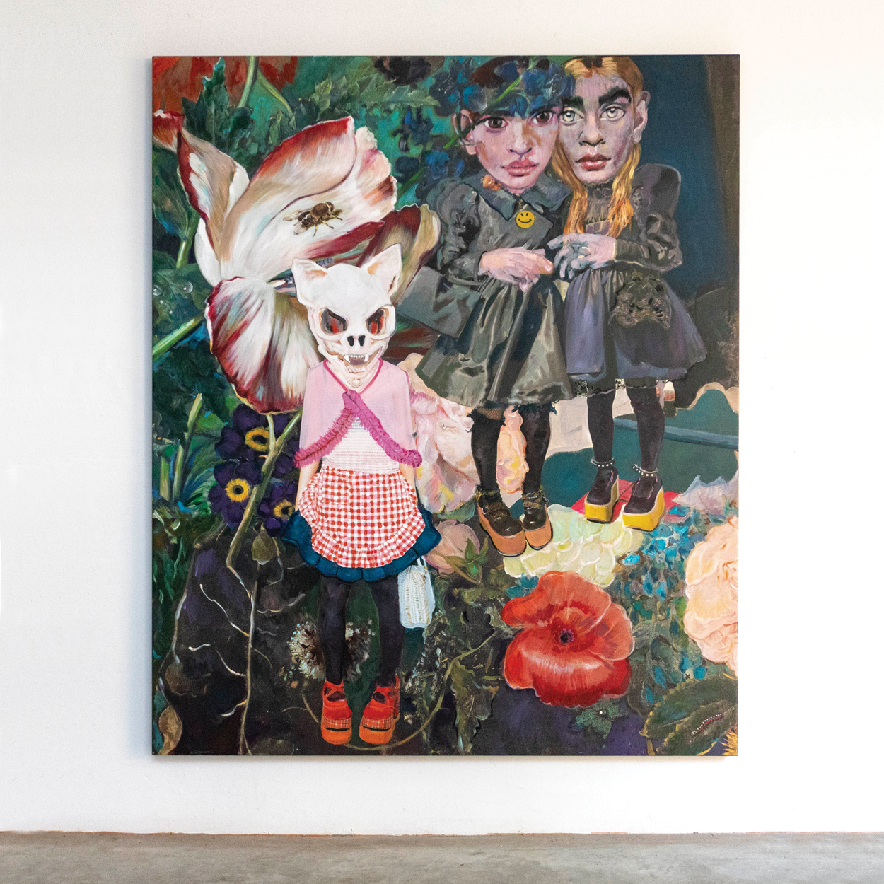 SLANGEN - cosplayer_04,180cm x 150 cm,acryl-on-collage-print-on-canvas,2018_vierkant